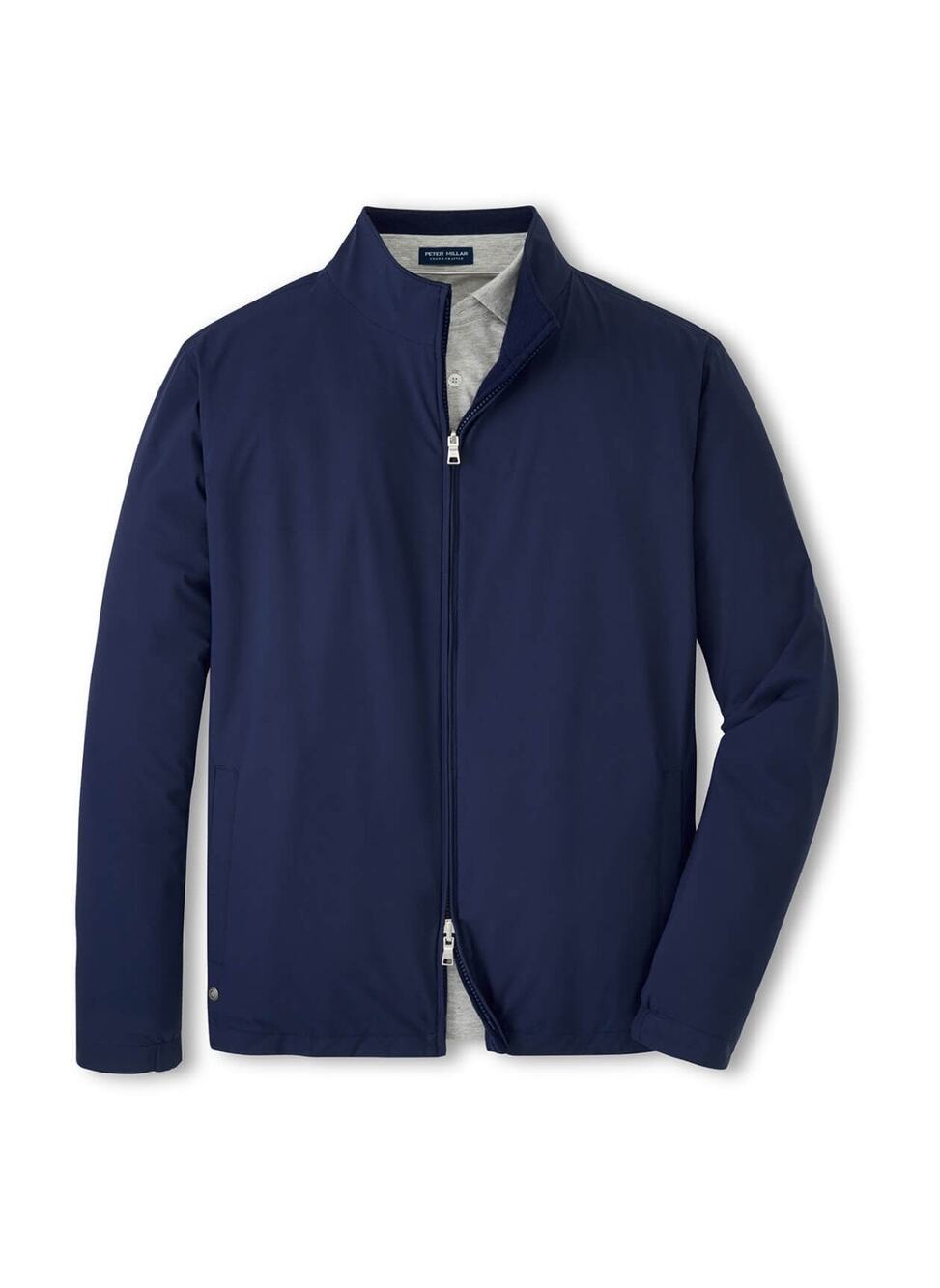 Peter Millar M Crown Sport Ryder Reversible Full Zip Golf Jacket Navy $375 NWT